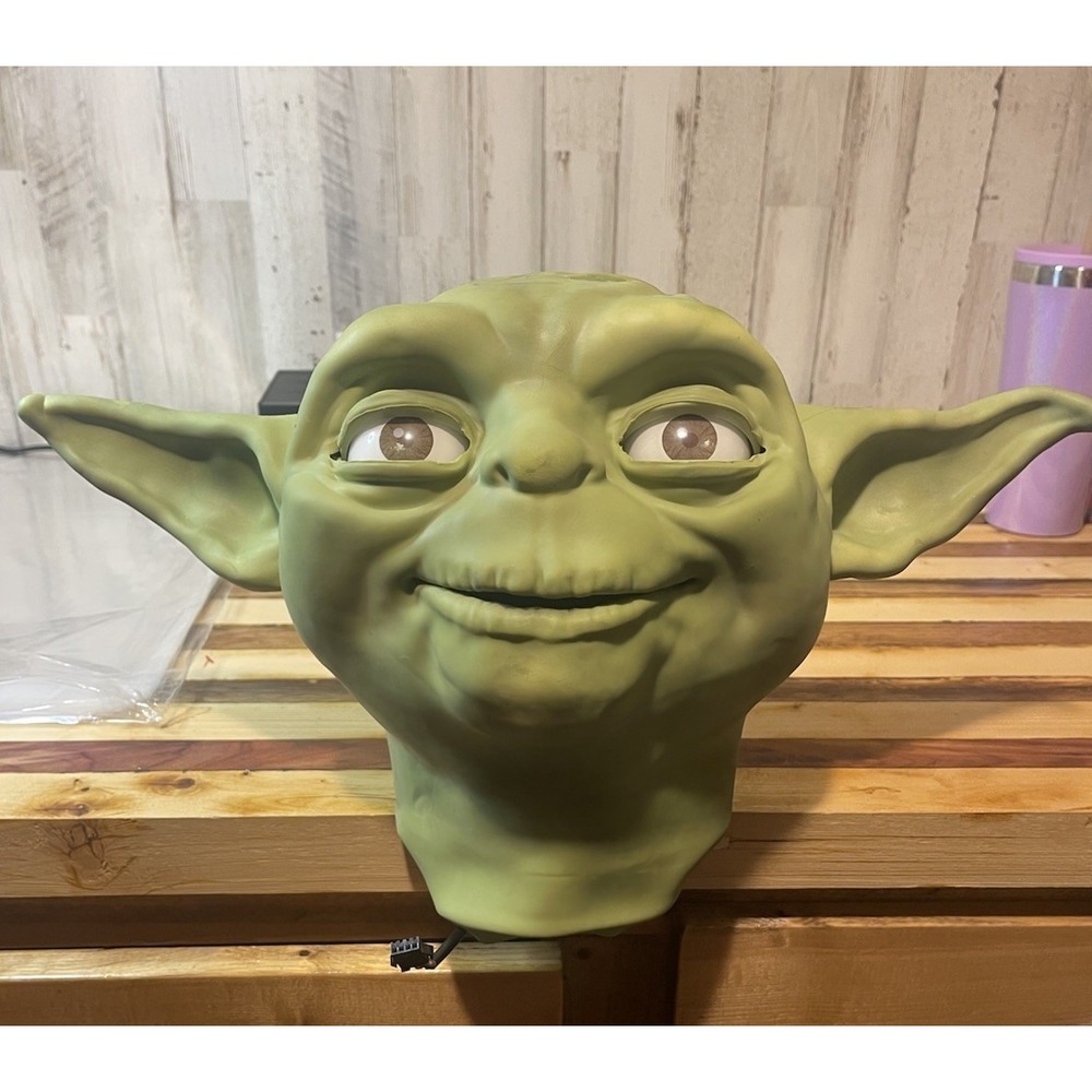 Yoda Animated Head ONLY  Eyes Ears &  Mouth Moves When Plugged In NO BODY